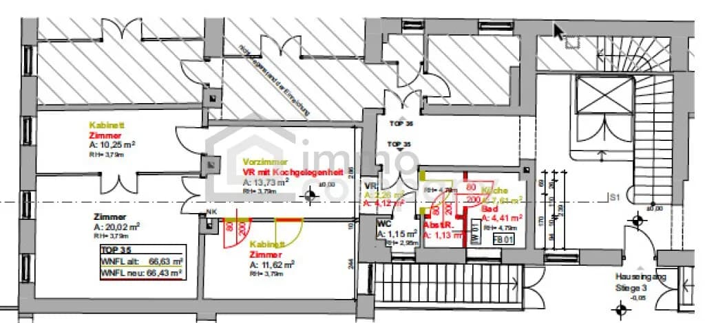 3-Zimmer-Wohnung mieten in Wien – 66,48 m², € 1.490 – Bild 18 von 19