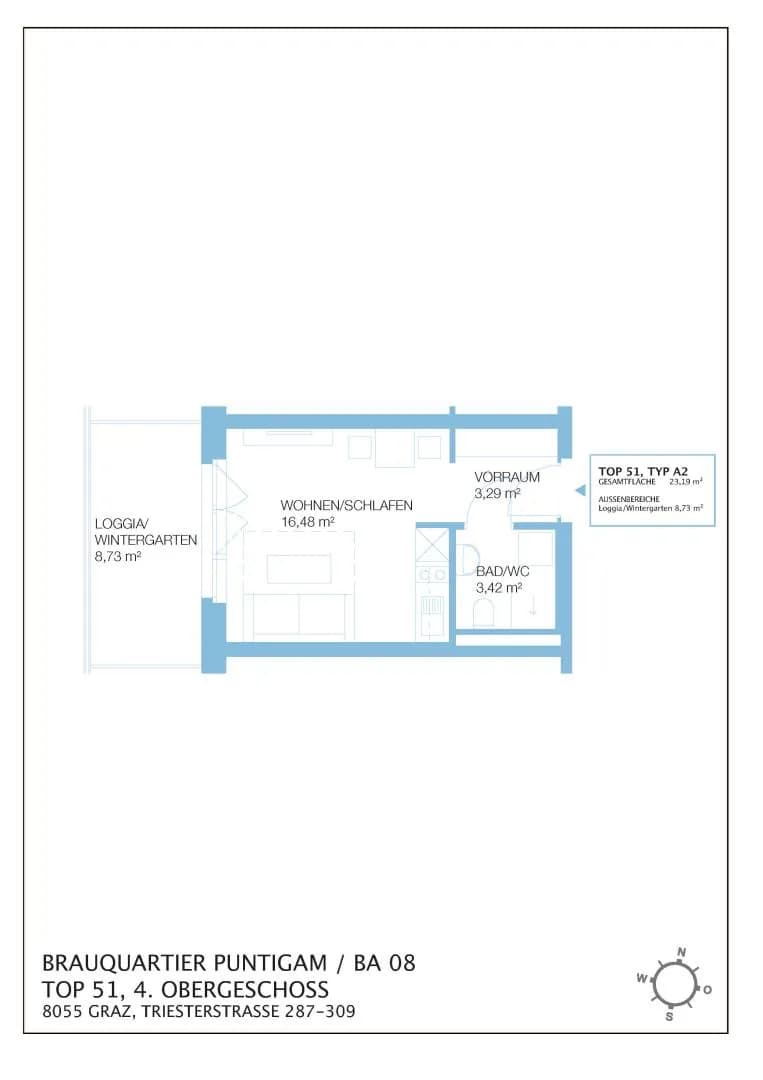 2-Zimmer-Wohnung mieten in Graz – 31,92 m², € 463 – Bild 10 von 10
