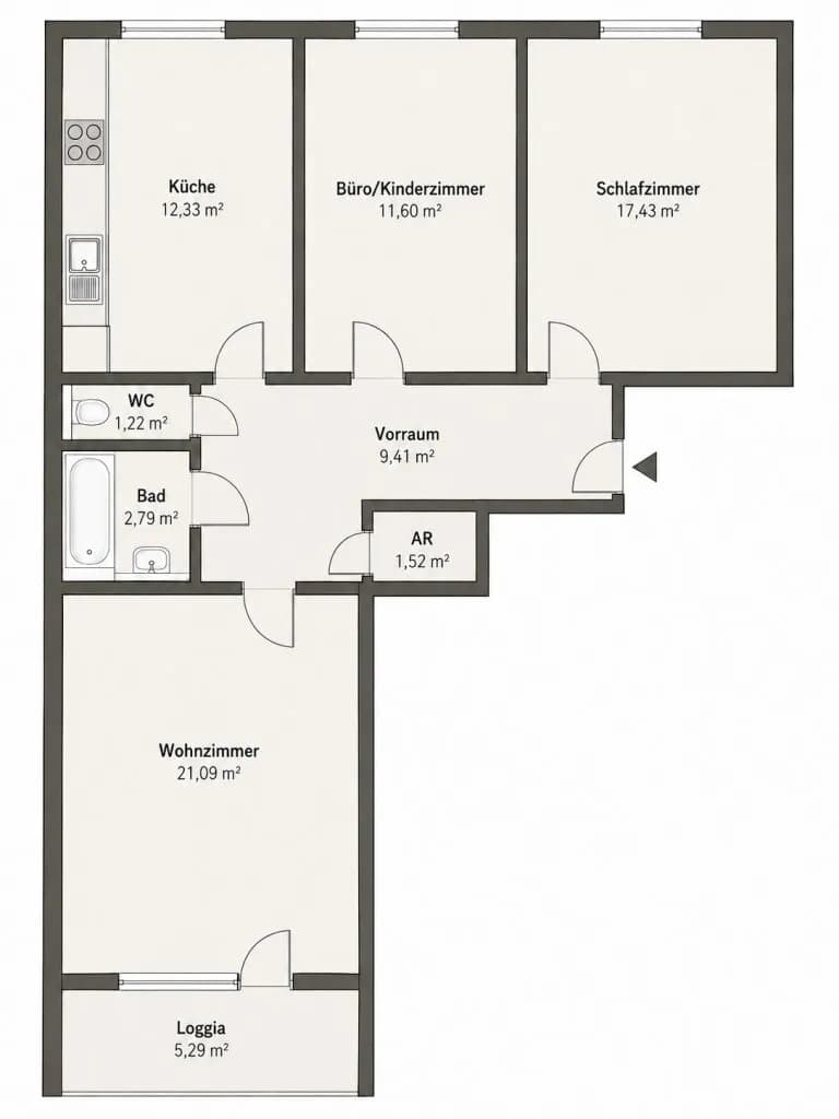 3-Zimmer-Wohnung kaufen in Wien – 77,39 m², € 370.000 – Bild 19 von 19