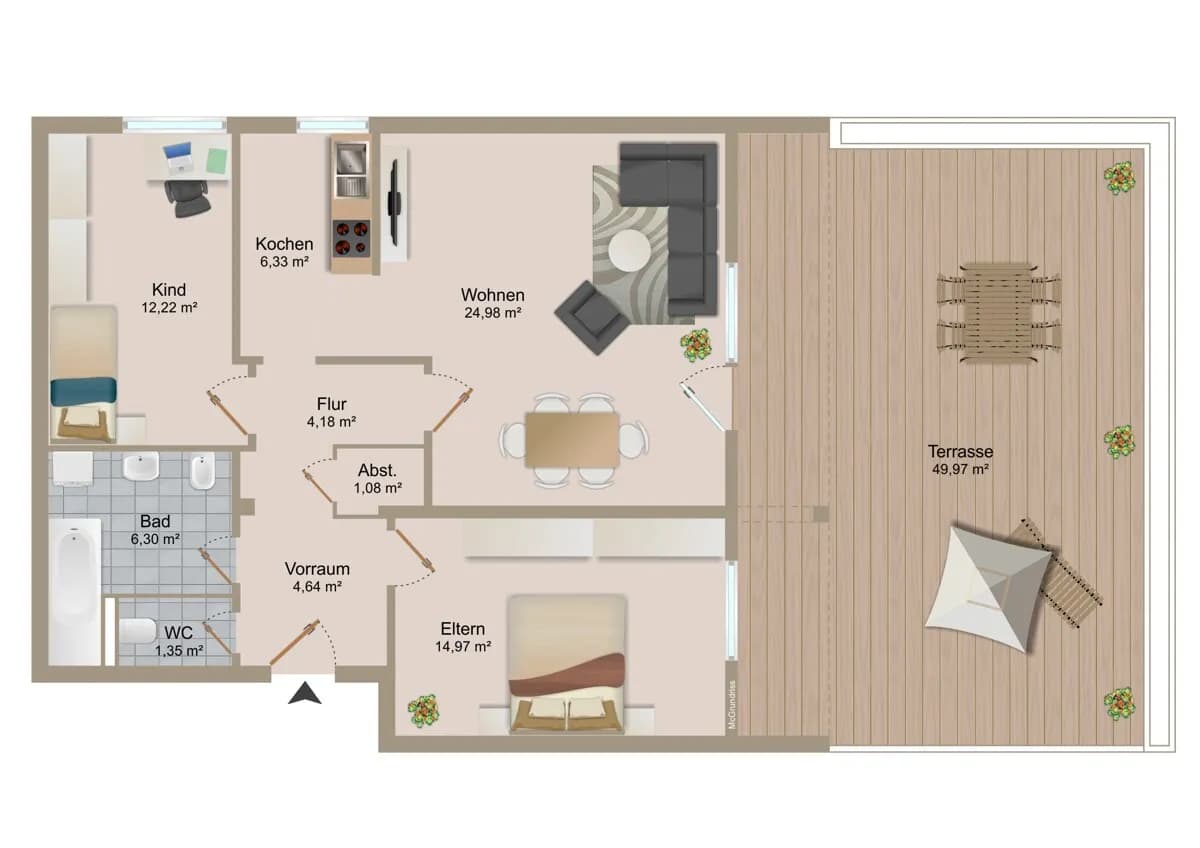 3-Zimmer-Wohnung kaufen in Klagenfurt – 79,17 m², € 414.900 – Bild 8 von 8