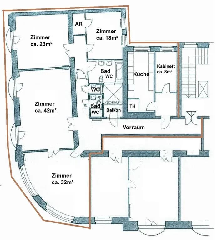5-Zimmer-Wohnung mieten in Wien – 195 m², € 4.248 – Bild 4 von 8