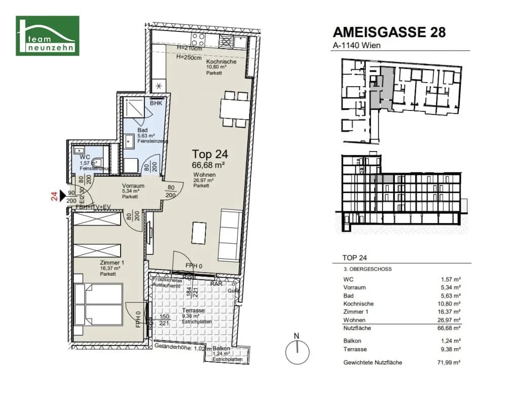 2-Zimmer-Wohnung kaufen in Wien – 66,68 m², € 491.000 – Bild 32 von 32