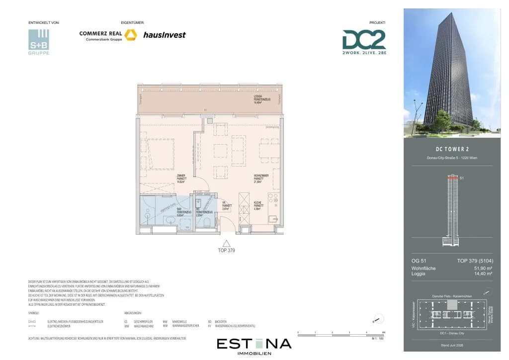 2-Zimmer-Wohnung mieten in Wien – 51,9 m², € 2.500 – Bild 15 von 16