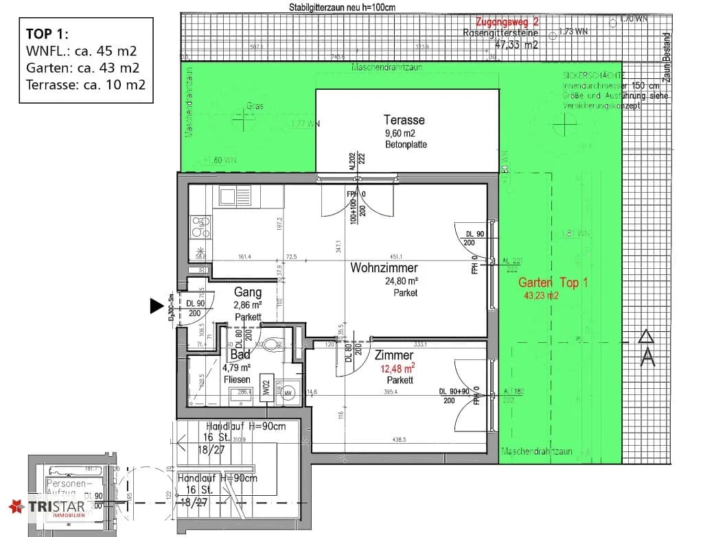 2-Zimmer-Wohnung kaufen in Wien – 45 m², € 299.800 – Bild 12 von 20