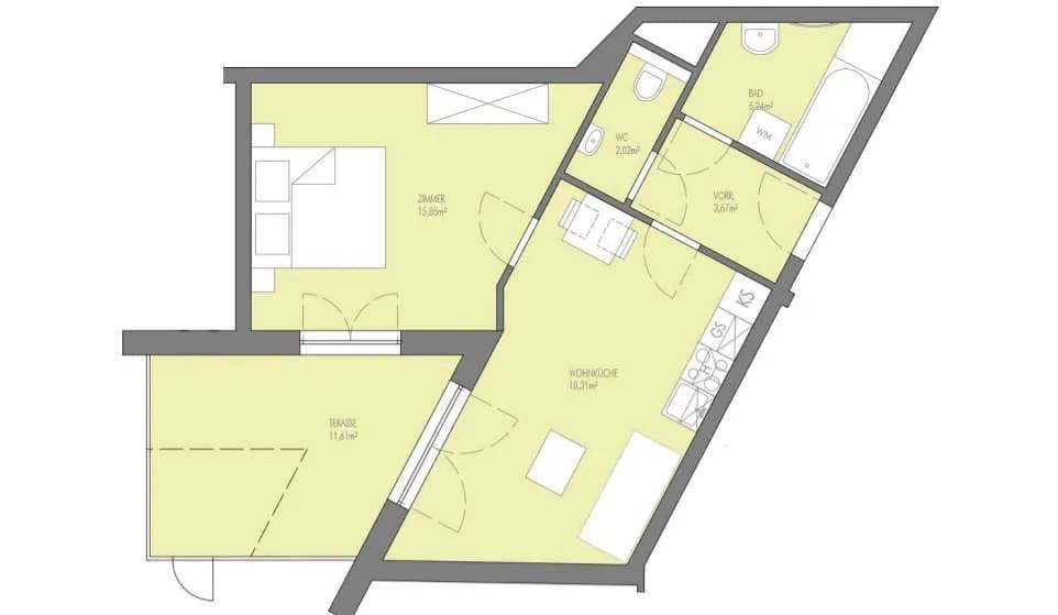 2-Zimmer-Wohnung kaufen in Wien – 52 m², € 250.000 – Bild 5 von 17