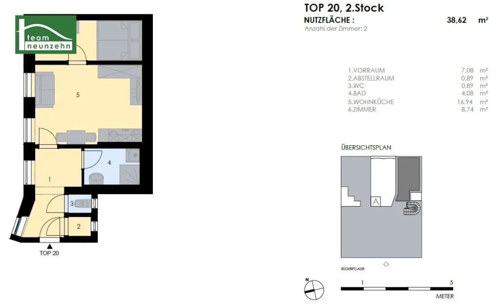 2-Zimmer-Wohnung kaufen in Wien – 38,62 m², € 189.000 – Bild 25 von 25