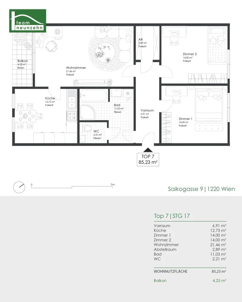 3-Zimmer-Wohnung kaufen in Wien – 85,23 m², € 395.000 – Bild 30 von 30
