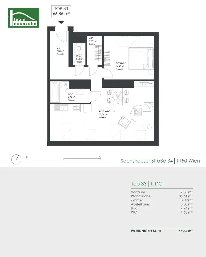 2-Zimmer-Wohnung kaufen in Wien – 66,86 m², € 279.000 – Bild 28 von 28