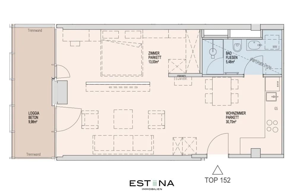 2-Zimmer-Wohnung mieten in Wien – 49,18 m², € 1.600 – Bild 22 von 22