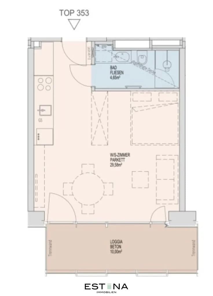 1-Zimmer-Wohnung mieten in Wien – 34,23 m², € 1.450 – Bild 14 von 14