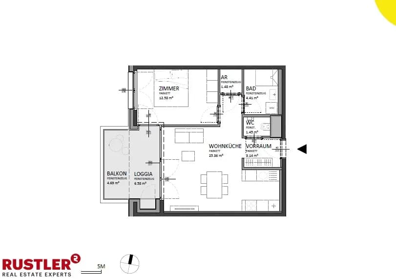 2-Zimmer-Wohnung kaufen in Wien – 55 m², € 355.000 – Bild 8 von 12