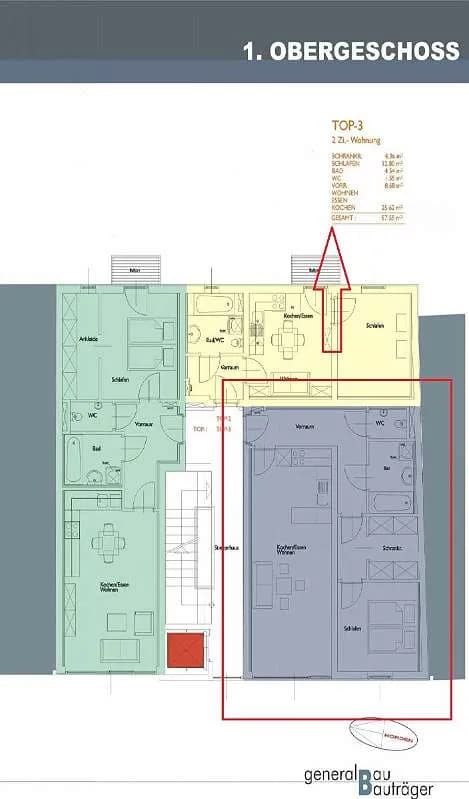 2-Zimmer-Wohnung mieten in Graz – 57 m², € 615 – Bild 5 von 5