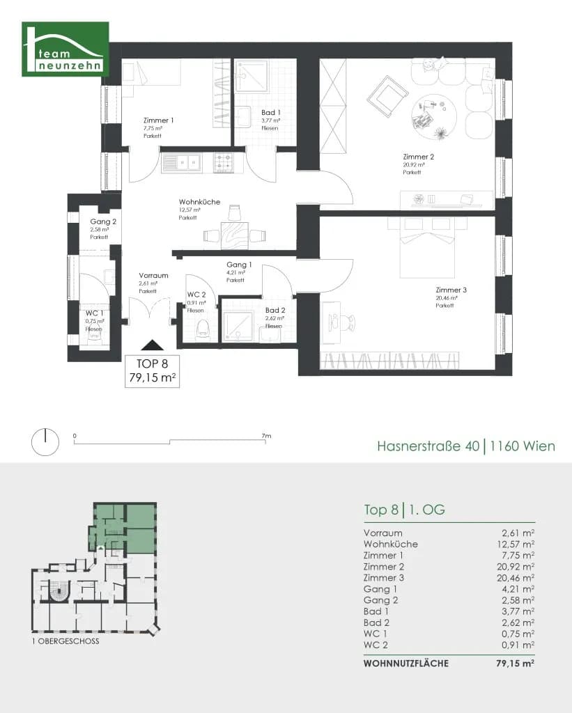 3-Zimmer-Wohnung kaufen in Wien – 79,15 m², € 445.000 – Bild 24 von 24