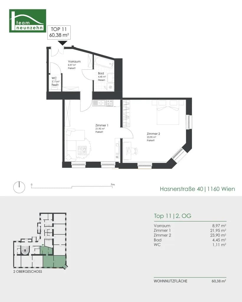 2-Zimmer-Wohnung kaufen in Wien – 60,38 m², € 339.000 – Bild 21 von 21