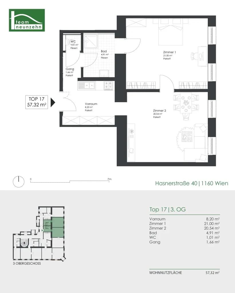 2-Zimmer-Wohnung kaufen in Wien – 57,58 m², € 325.000 – Bild 22 von 22
