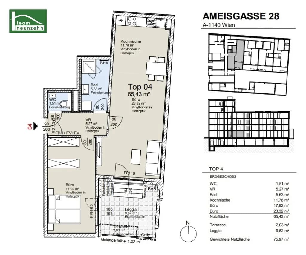 Immobilie kaufen in Wien – 65,43 m², € 435.000 – Bild 29 von 29
