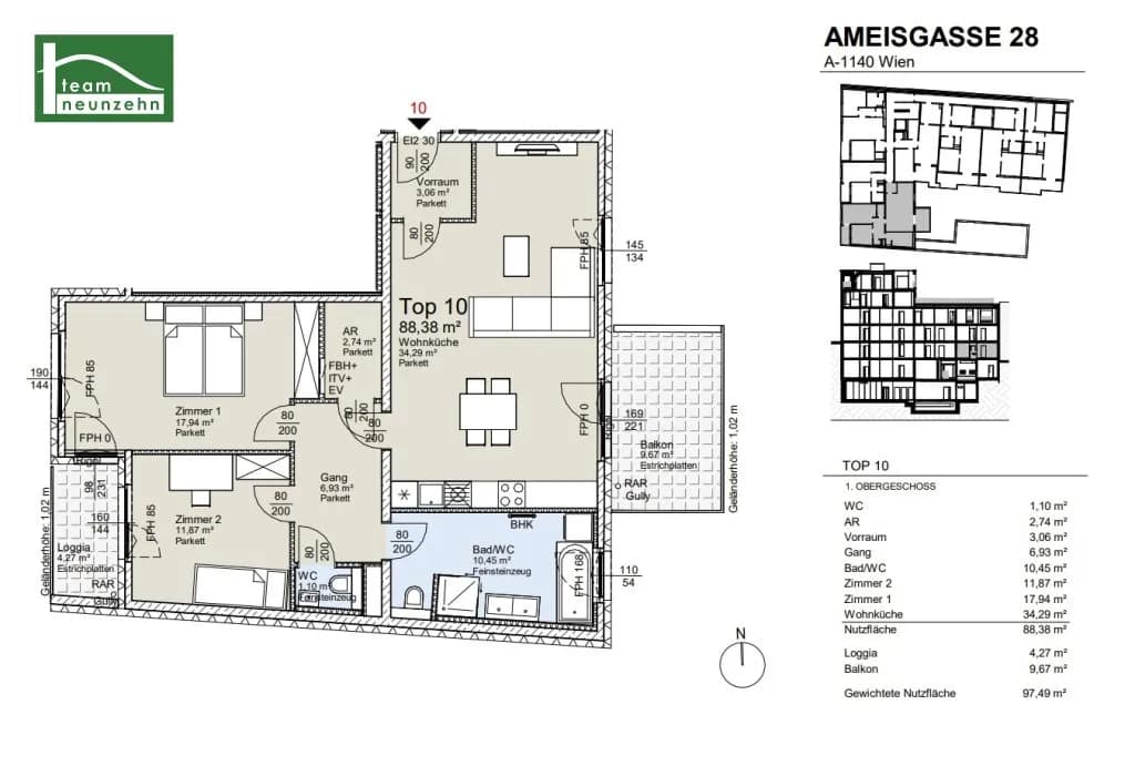 3-Zimmer-Wohnung kaufen in Wien – 88,38 m², € 639.550 – Bild 34 von 34