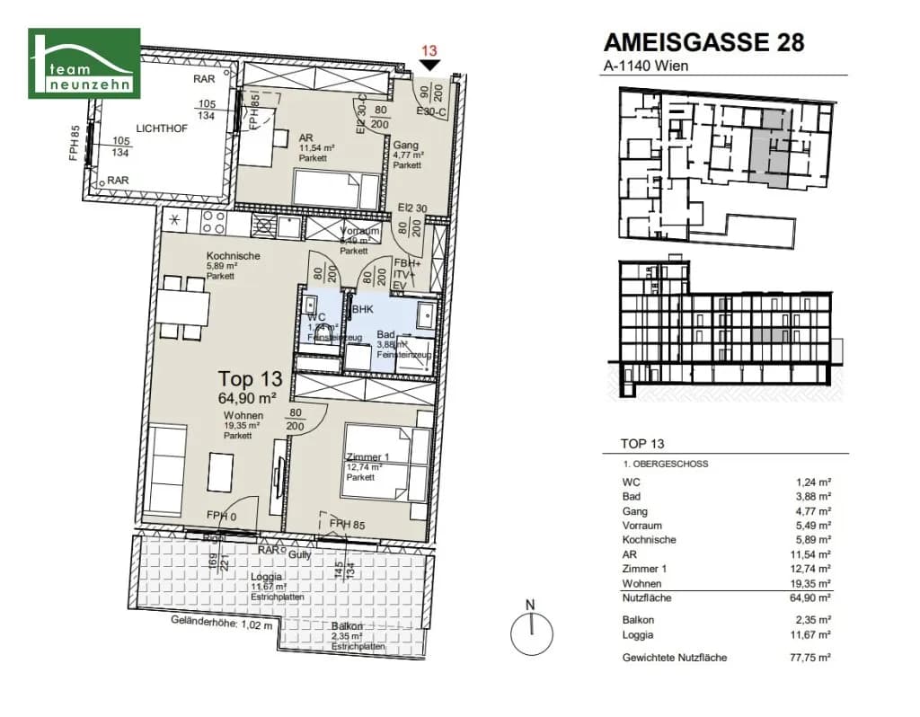 Immobilie kaufen in Wien – 64,9 m², € 452.600 – Bild 34 von 34