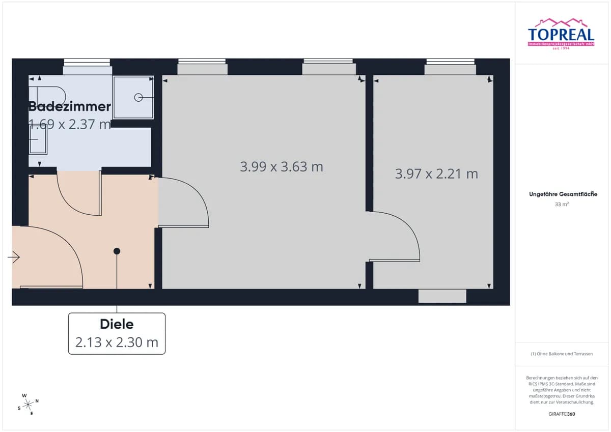 2-Zimmer-Wohnung kaufen in Gmunden – 33 m², € 139.000 – Bild 24 von 24