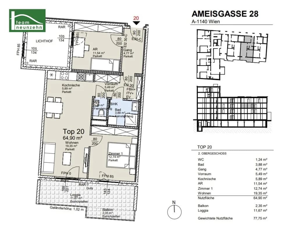 Immobilie kaufen in Wien – 64,9 m², € 459.500 – Bild 30 von 30