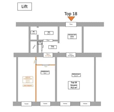 2-Zimmer-Wohnung kaufen in Wien – 71 m², € 399.999 – Bild 3 von 10