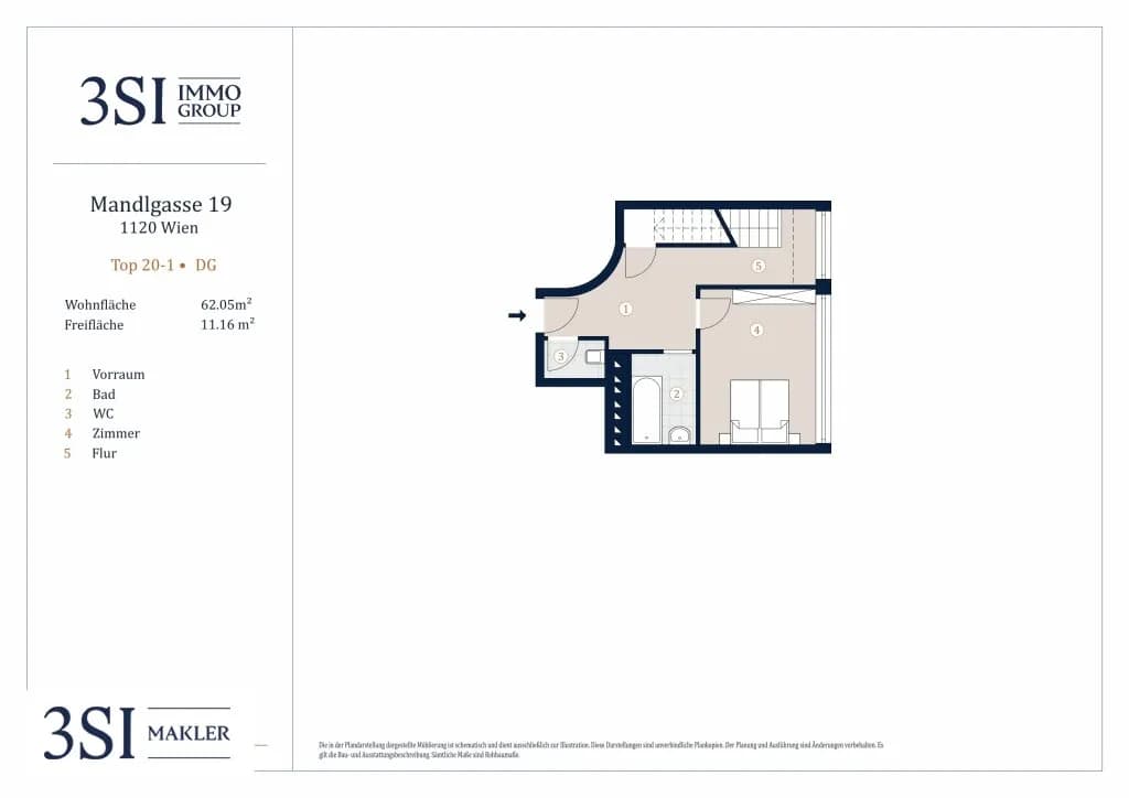 2-Zimmer-Wohnung kaufen in Wien – 62,05 m², € 425.000 – Bild 7 von 8
