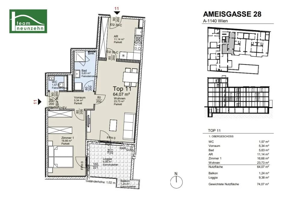 3-Zimmer-Wohnung kaufen in Wien – 64,07 m², € 487.300 – Bild 28 von 28