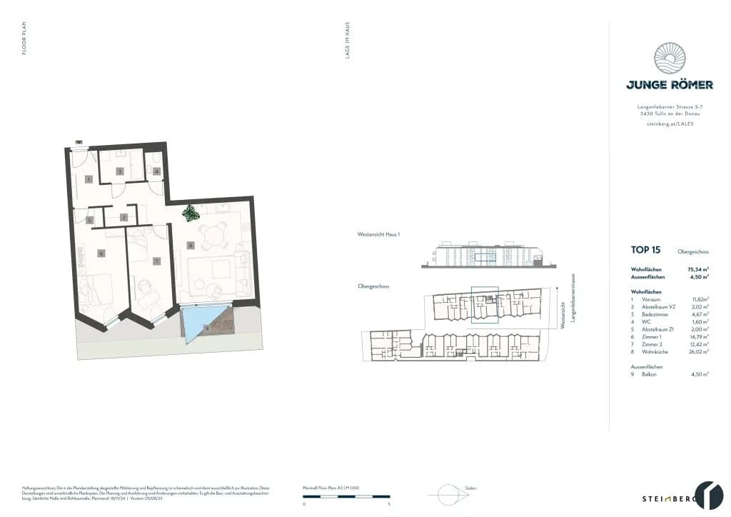 3-Zimmer-Wohnung kaufen in Tulln – 75,34 m², € 399.000 – Bild 14 von 21