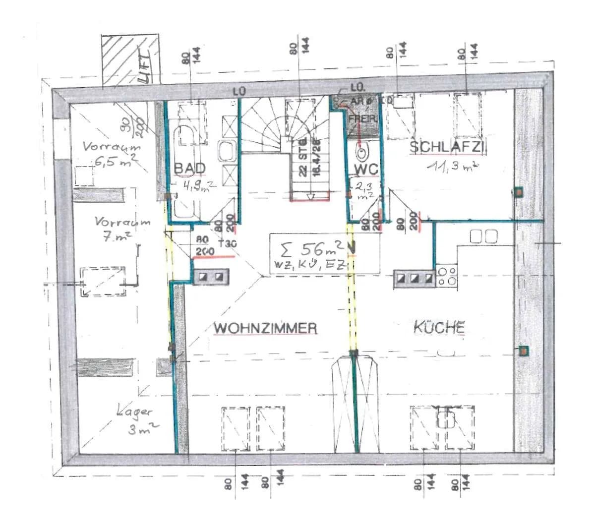 3-Zimmer-Wohnung mieten in Amstetten – 91 m², € 1.385 – Bild 14 von 14