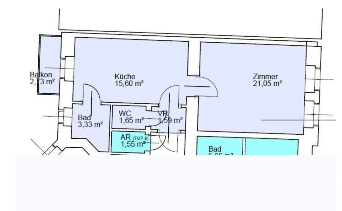 2-Zimmer-Wohnung mieten in Graz – 44 m², € 680 – Bild 14 von 14
