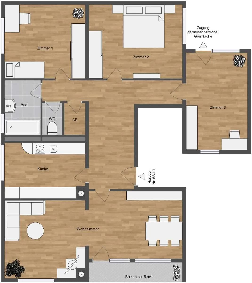 4-Zimmer-Wohnung mieten in Gmünd – 115 m², € 845 – Bild 18 von 18