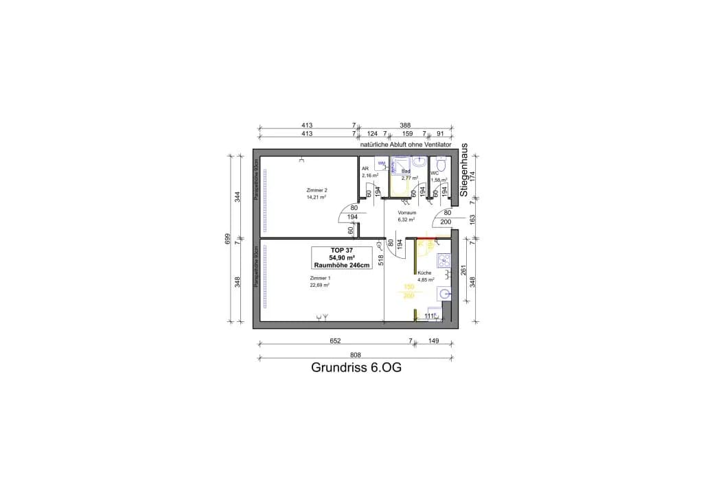 2-Zimmer-Wohnung kaufen in Wien – 54,9 m², € 249.999 – Bild 7 von 7