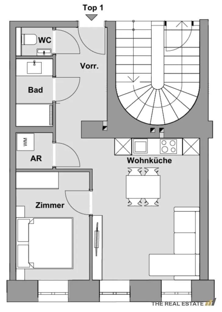2-Zimmer-Wohnung kaufen in Wien – 43,35 m², € 299.000 – Bild 2 von 2