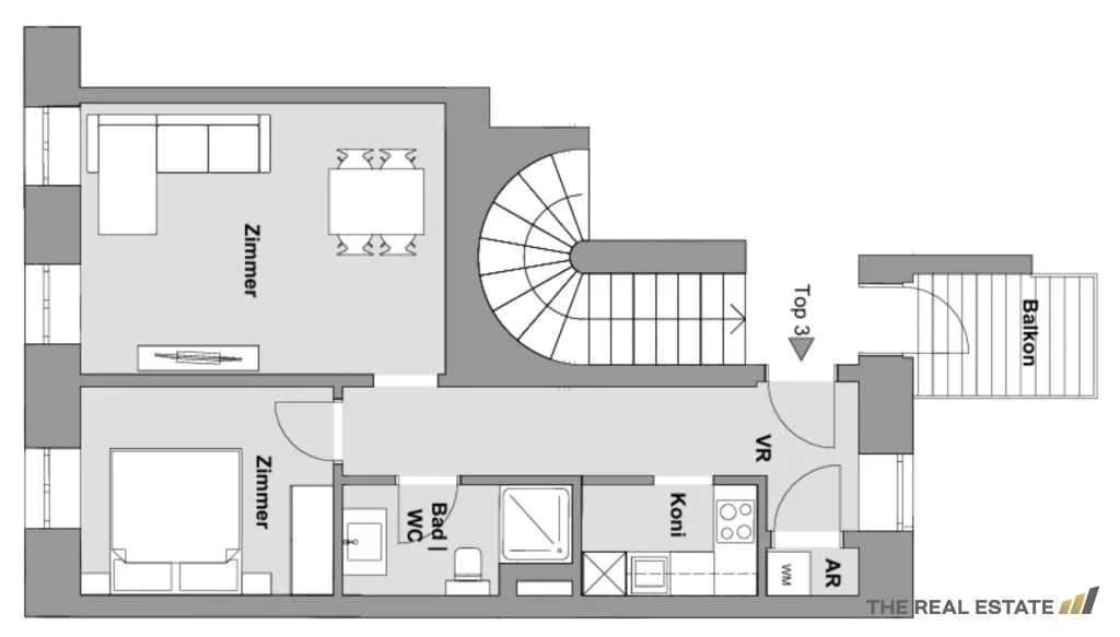 2-Zimmer-Wohnung kaufen in Wien – 48,42 m², € 399.000 – Bild 2 von 2