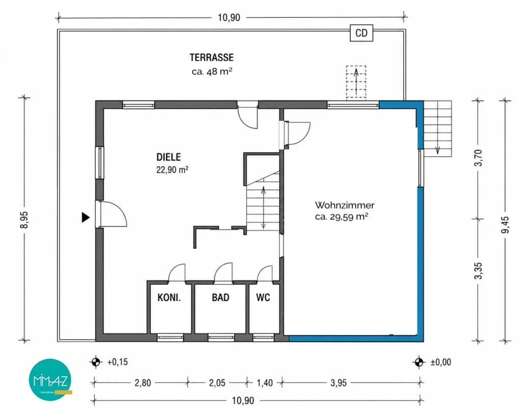 4-Zimmer-Haus kaufen in Tulln – 120 m², € 990.000 – Bild 12 von 13