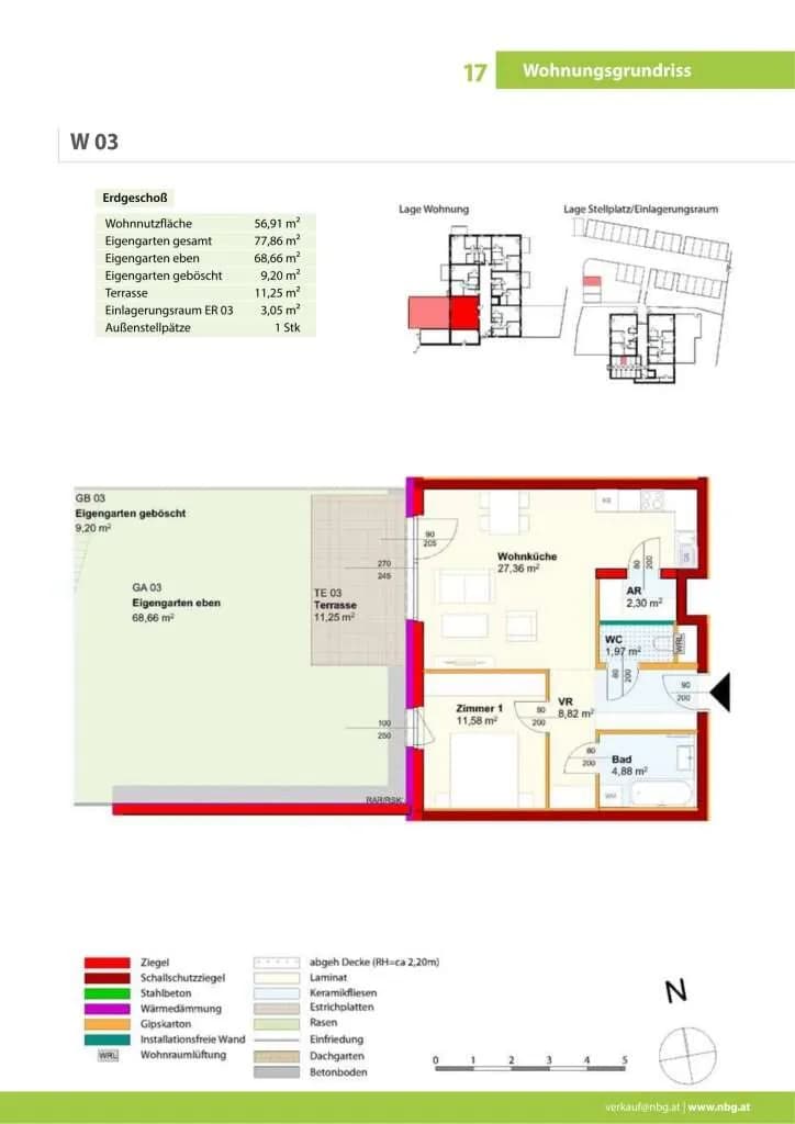 2-Zimmer-Wohnung mieten in Horn – 56,91 m², € 611 – Bild 2 von 3