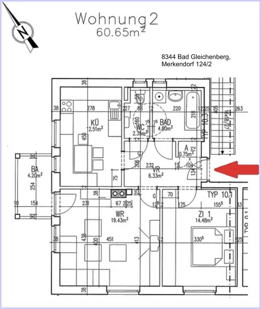 2-Zimmer-Wohnung mieten in Südoststeiermark – 60,6 m², € 763 – Bild 10 von 21