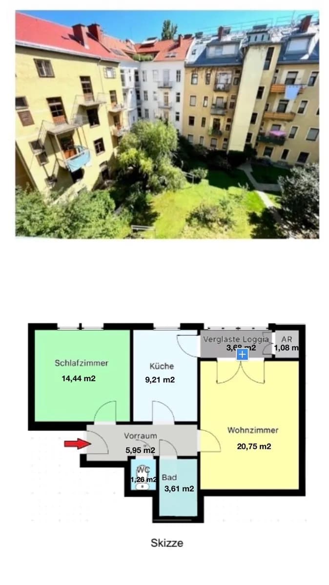 2-Zimmer-Wohnung mieten in Graz – 60 m², € 869 – Bild 2 von 20