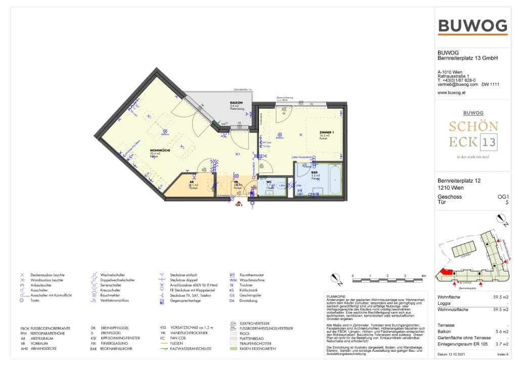 2-Zimmer-Wohnung mieten in Wien – 60 m², € 1.084 – Bild 20 von 20