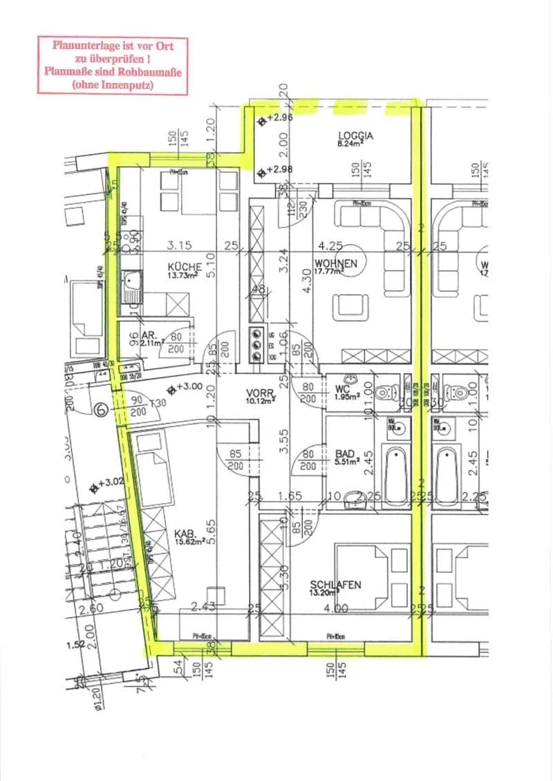 3-Zimmer-Wohnung mieten in Perg – 88,25 m², € 814 – Bild 3 von 3