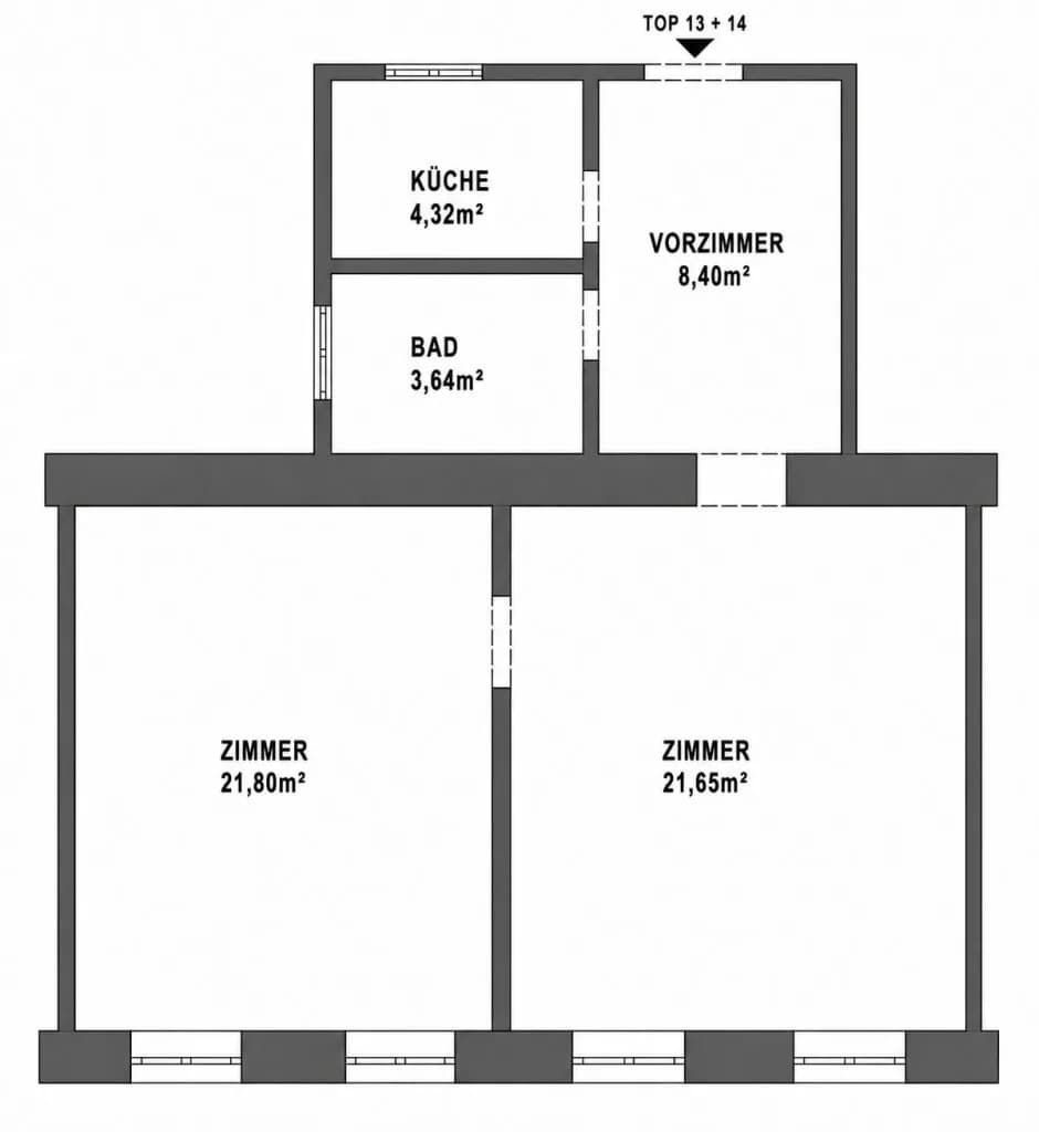 2-Zimmer-Wohnung kaufen in Wien – 60 m², € 159.000 – Bild 7 von 7