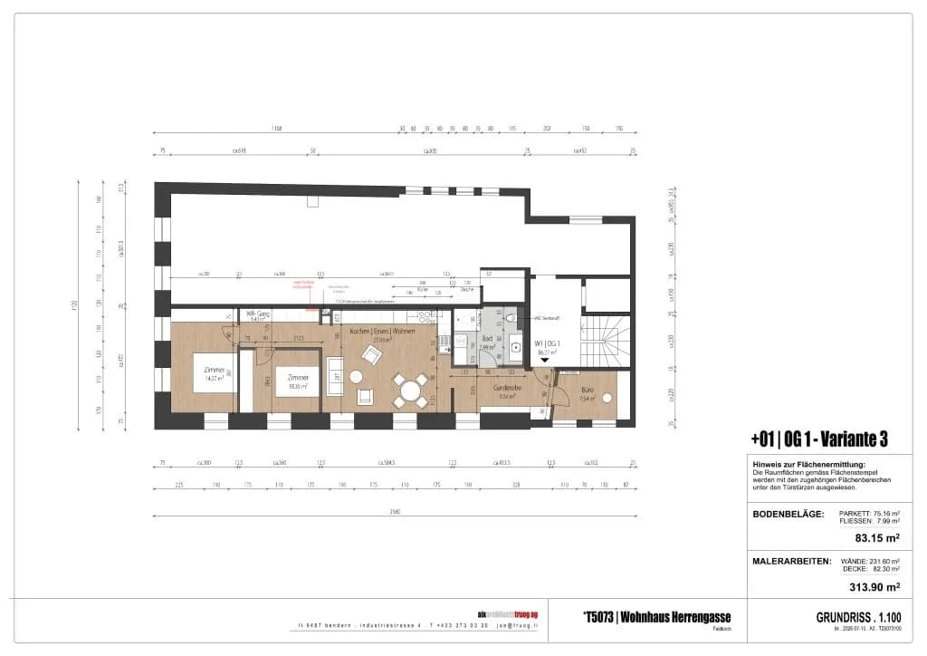 4-Zimmer-Wohnung mieten in Feldkirch – 83,15 m², € 1.881 – Bild 13 von 13