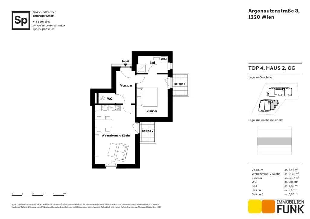 2-Zimmer-Wohnung kaufen in Wien – 46,37 m², € 449.000 – Bild 8 von 9