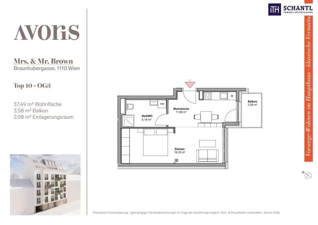 2-Zimmer-Wohnung kaufen in Wien – 37,49 m², € 215.000 – Bild 14 von 15