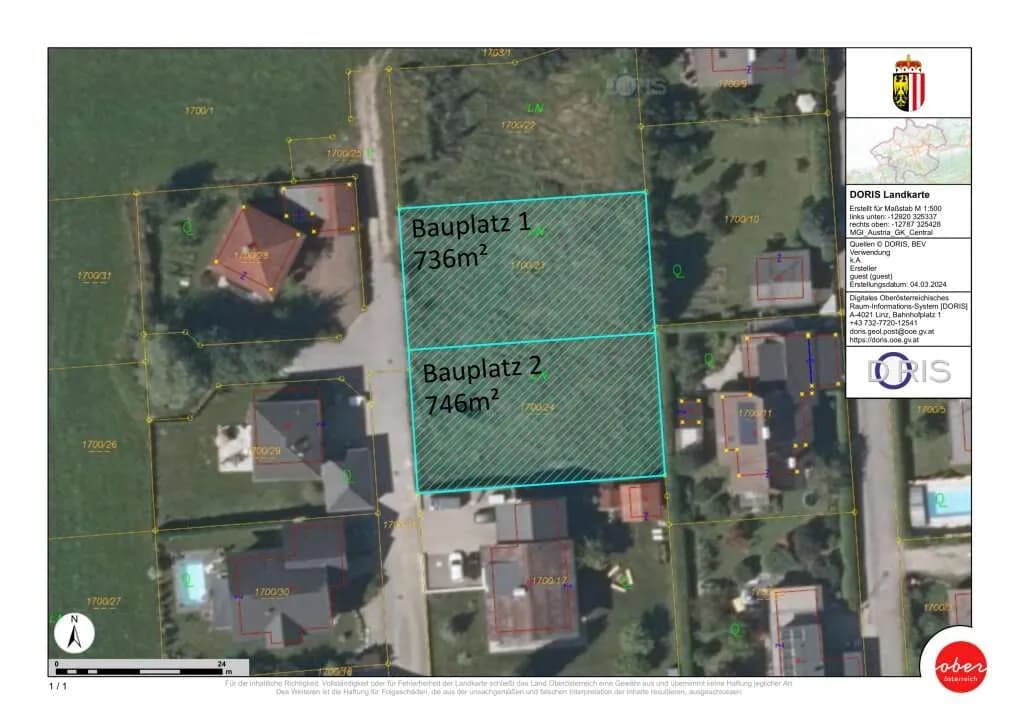Grundstück kaufen in Braunau am Inn – 736 m², € 200.000 – Bild 2 von 3