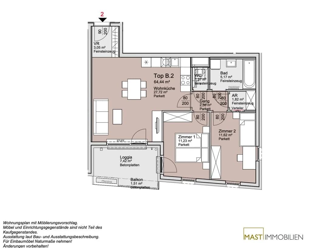 3-Zimmer-Wohnung kaufen in Wien – 64,68 m², € 425.000 – Bild 11 von 11