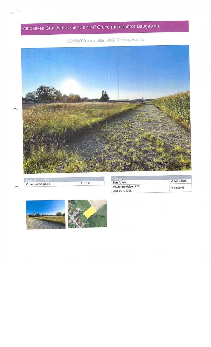 Immobilie kaufen in Linz Land – 1 851 m², € 270.455