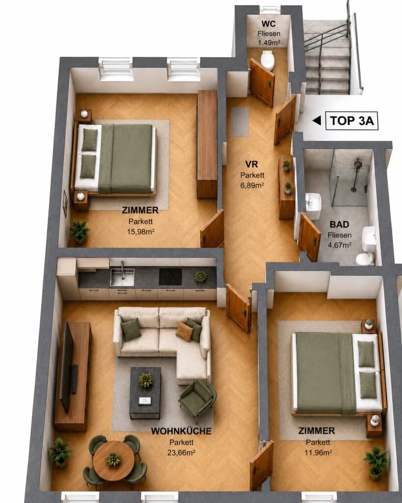3-Zimmer-Wohnung kaufen in Wien – 64,95 m², € 330.000 – Bild 12 von 14