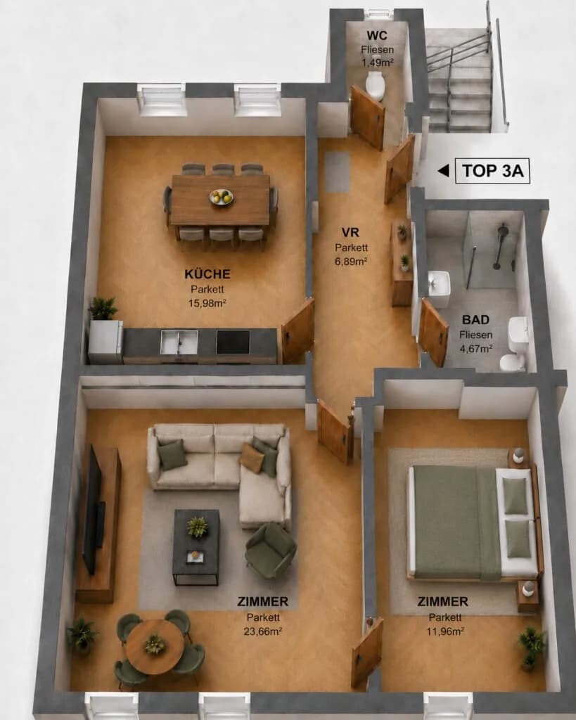 3-Zimmer-Wohnung kaufen in Wien – 64,95 m², € 330.000 – Bild 13 von 14