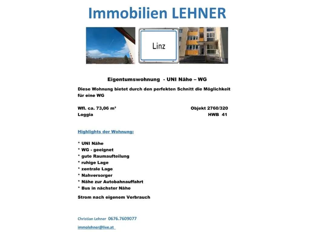 3-Zimmer-Wohnung kaufen in Linz – 74 m², € 298.000